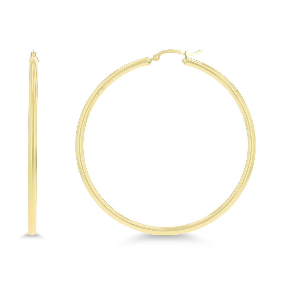 10K Yellow Gold 3x60MM Polished Hoop Earring