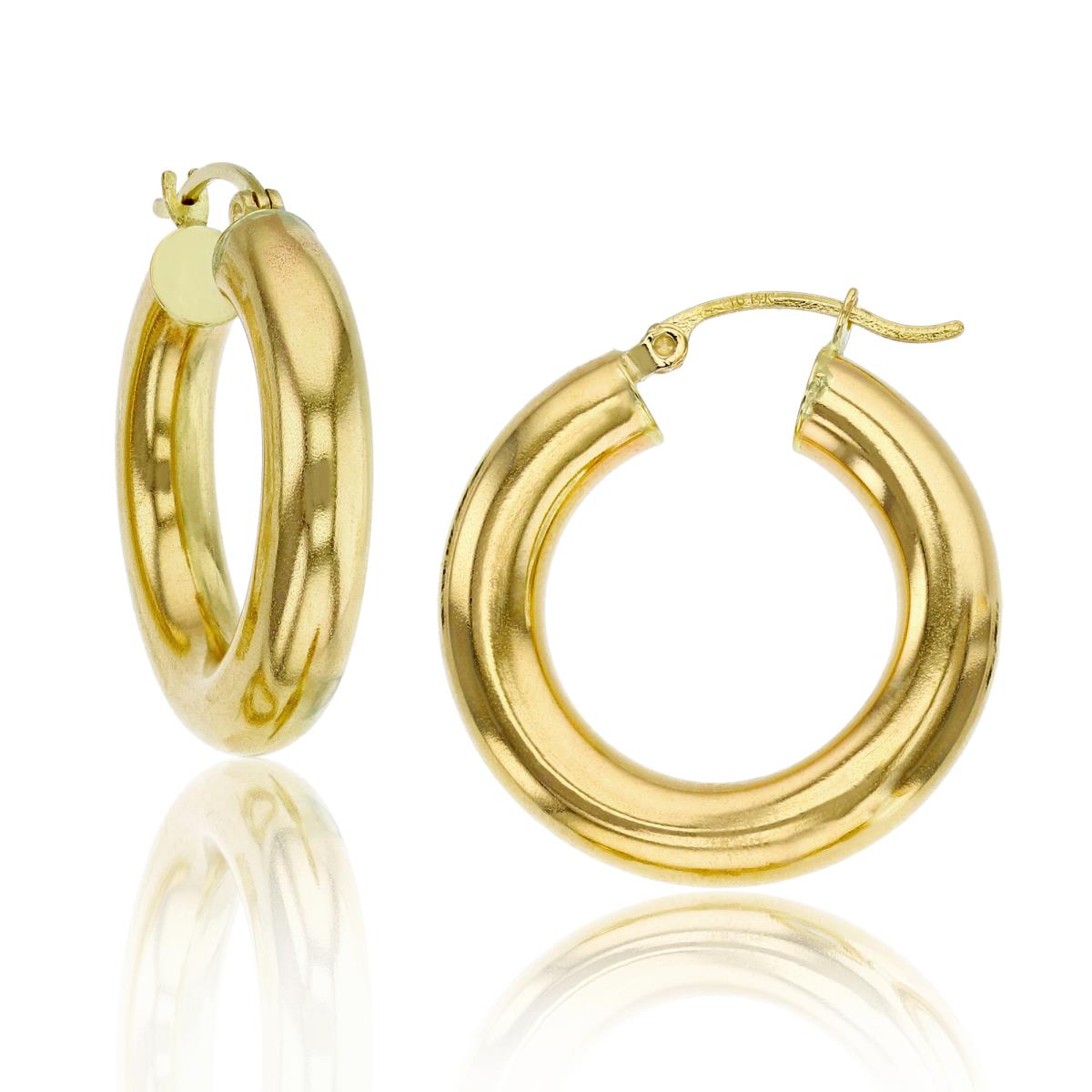 10K Yellow Gold 5x25MM Polished Hoop Earring