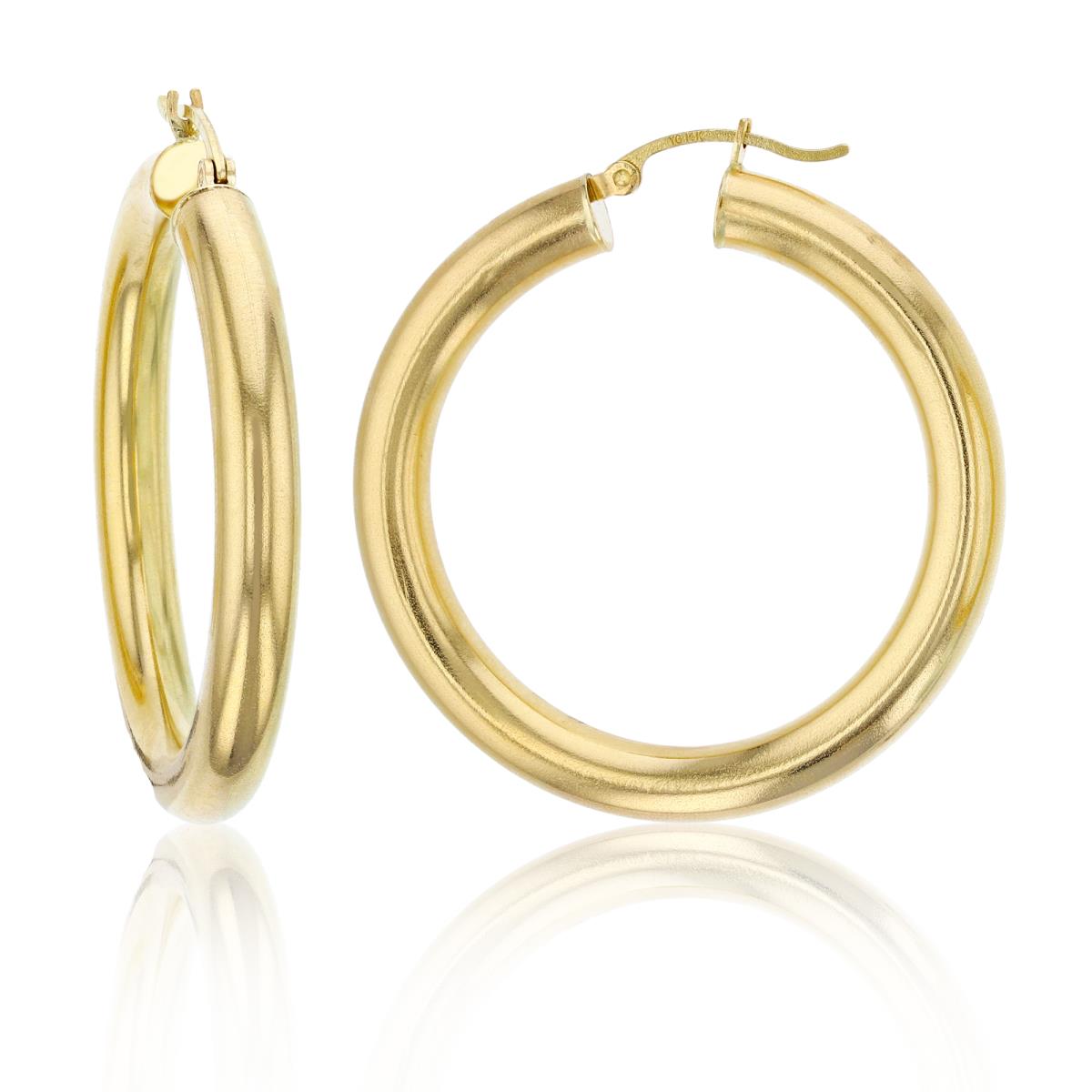 10K Yellow Gold 5x40MM Polished Hoop Earring