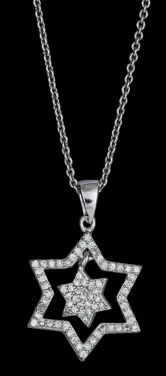 Sterling Silver Star of David 18" Necklace