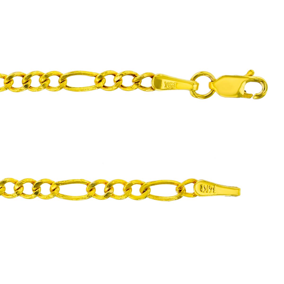 10k Yellow Gold Figaro 060 18" Chain  