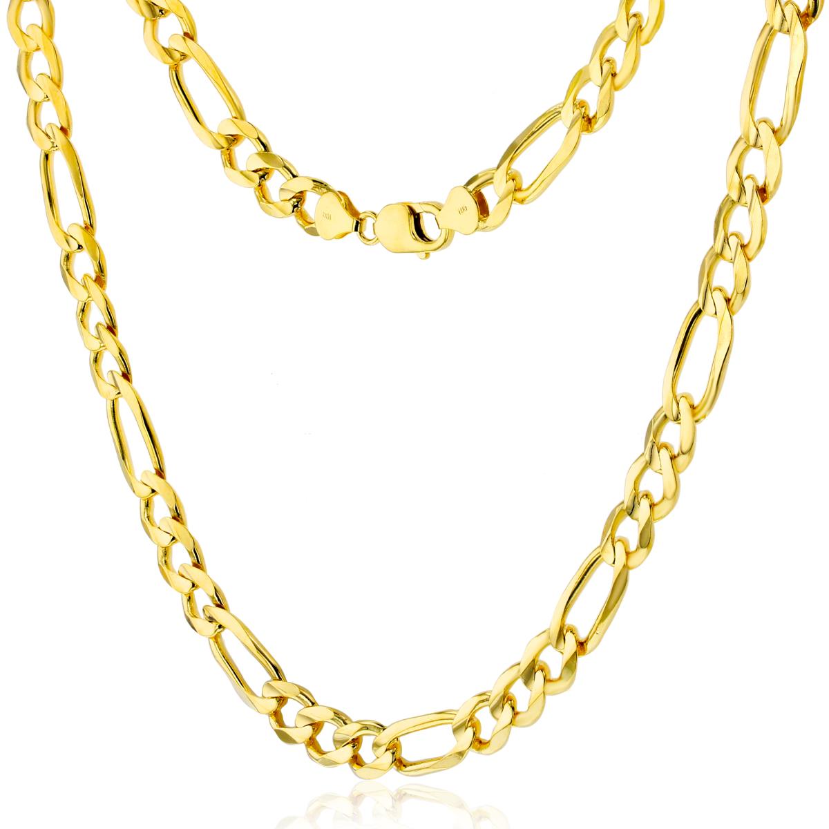 10k Yellow Gold 10.00mm 24" Solid Figaro 250 Chain  