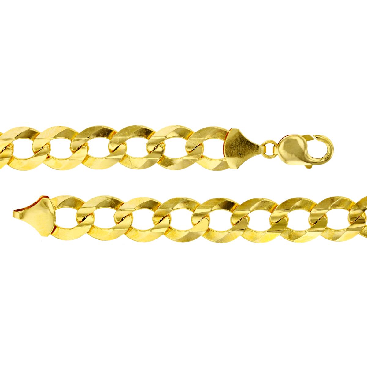 10K Yellow Gold 13.50MM 8.75" Cuban 350 Bracelet