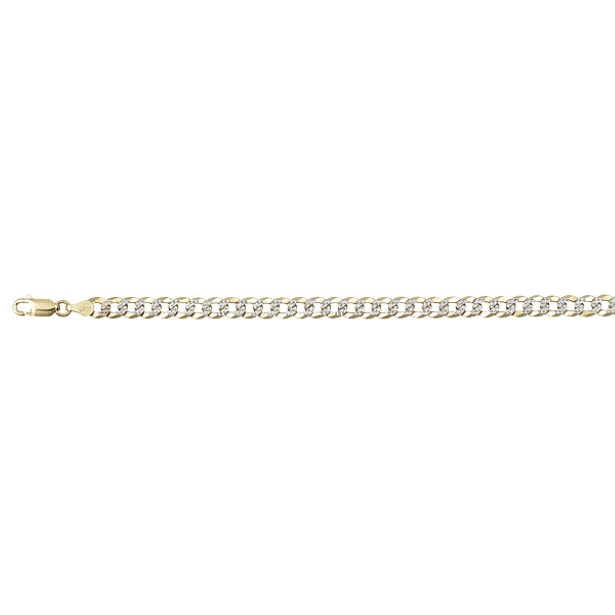 10K Gold Two Tone 5.75MM Cuban 150 22" Chain 