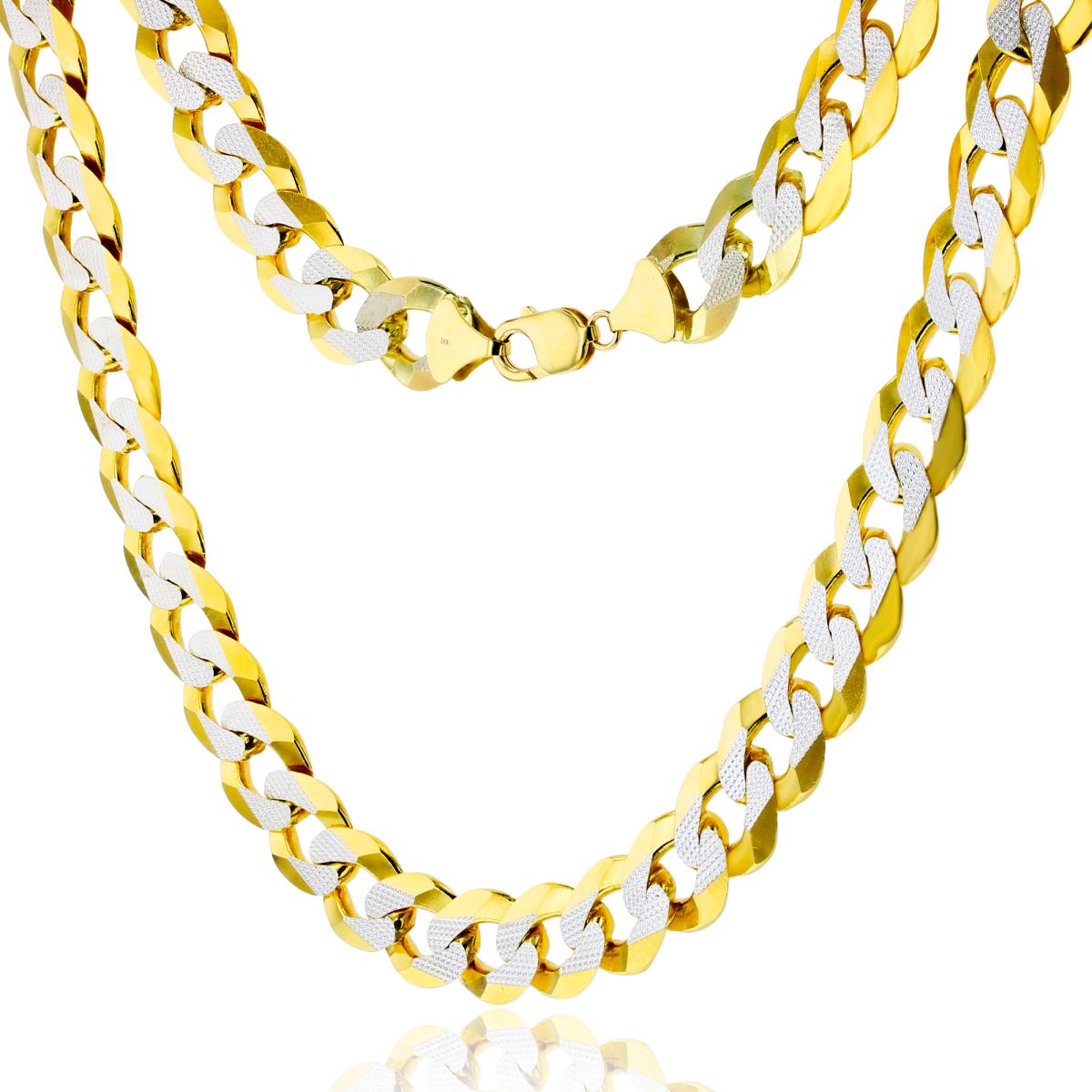 10K Two-Tone Gold 16.50MM Cuban 400 26" Chain 
