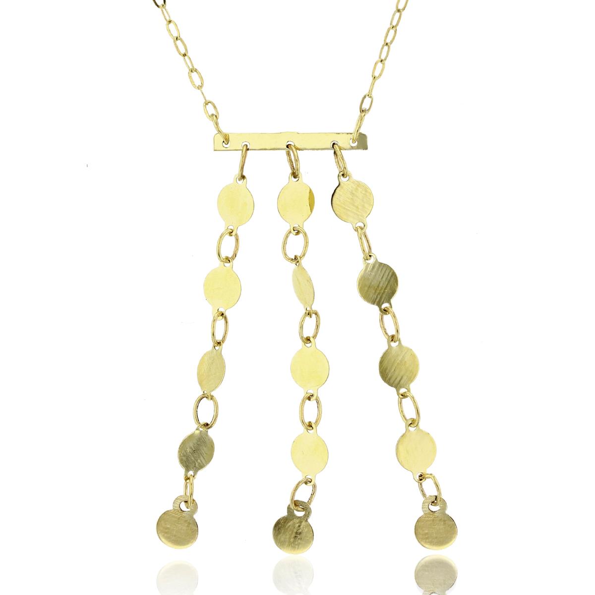 14K Yellow Gold Polished Coins 17" Necklace