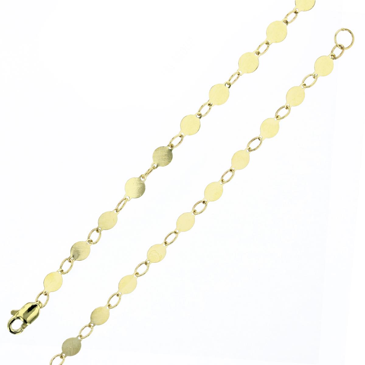 10K Yellow Gold Polished Coins 7" Bracelet