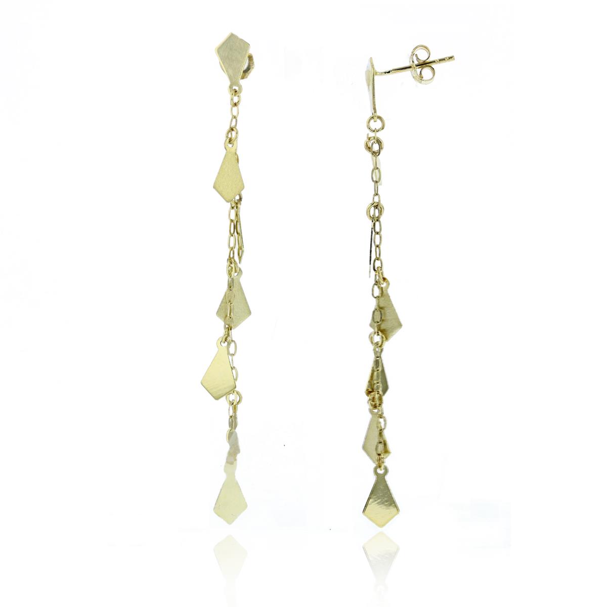 10K Yellow Gold Polished Kite Dangling Earring