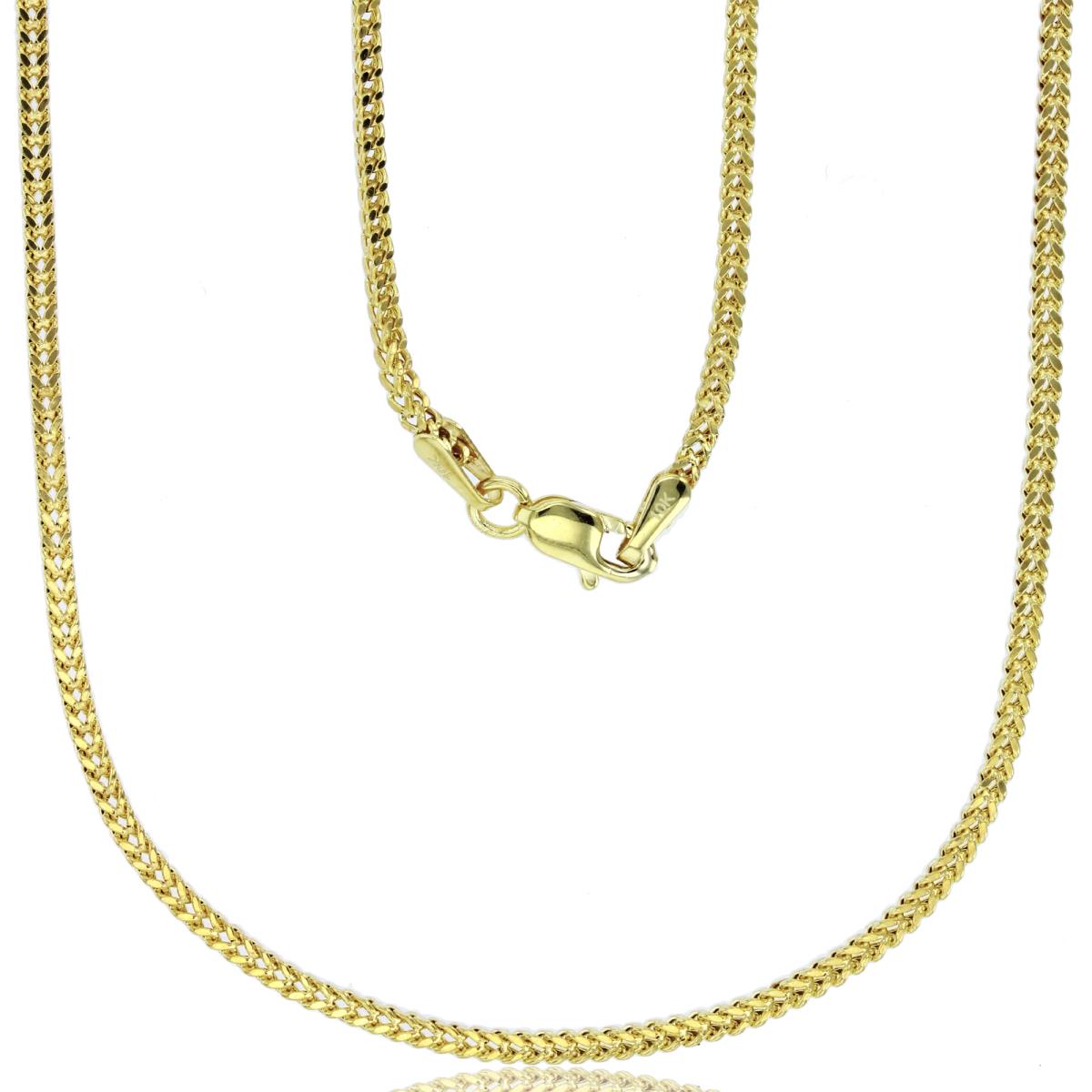 10K Yellow Gold 1.4mm Hollow Franco 040 18"Chain