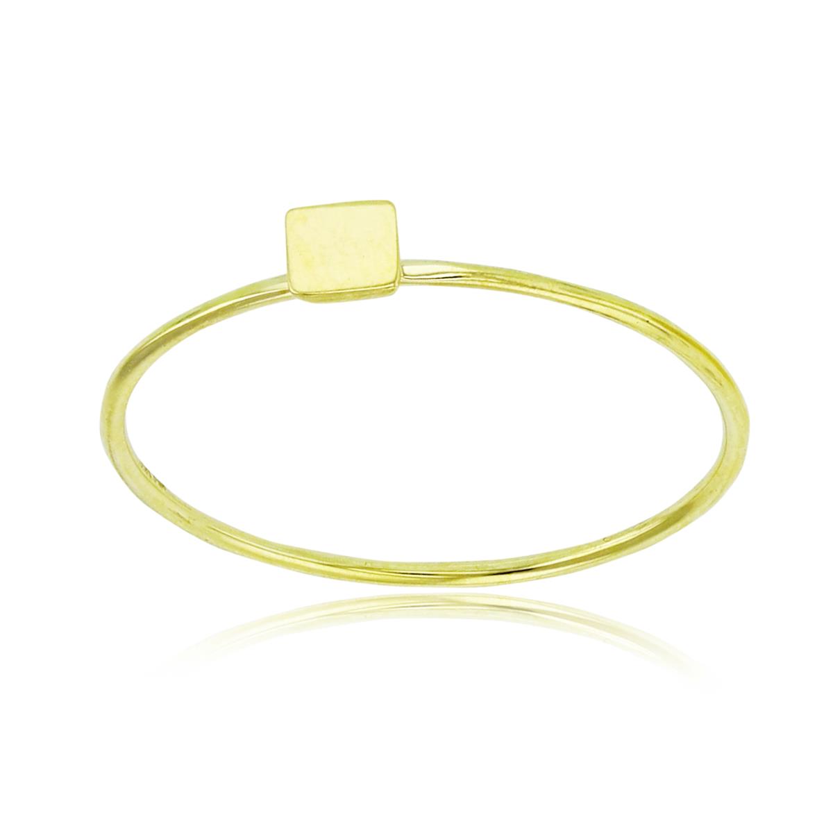 10K Yellow Gold 3mm High Polish SQ Flat Head on Tubing Band 
