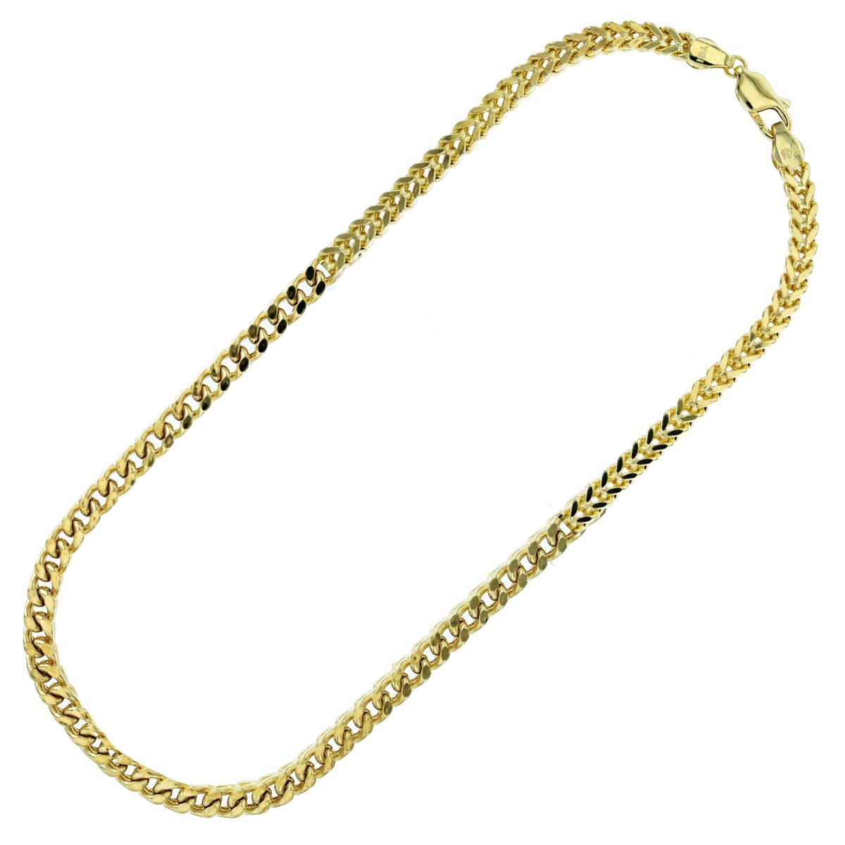 10K Yellow Gold 4.35mm 24" 110 Hollow Franco Chain