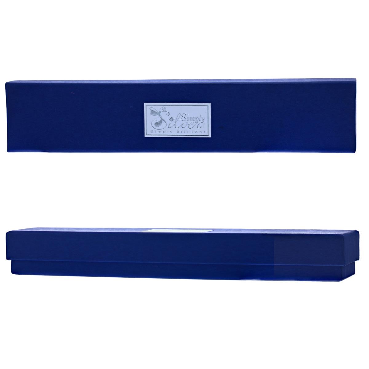 Simply Silver Blue 38.50x197x25mm Long Rectangle Box