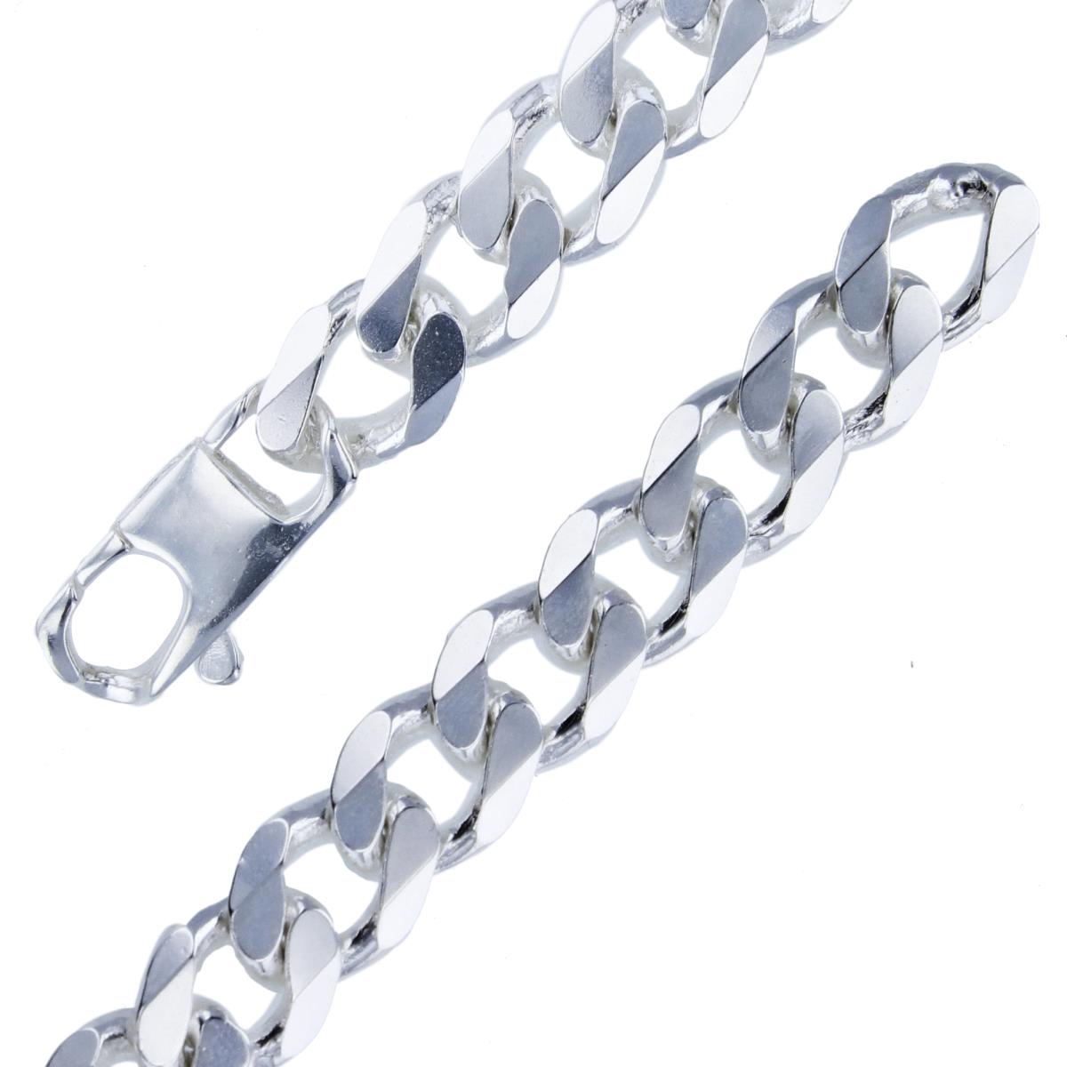 Sterling Silver Silver Plus 250 9mm DC Gourmette 7.50" Chain