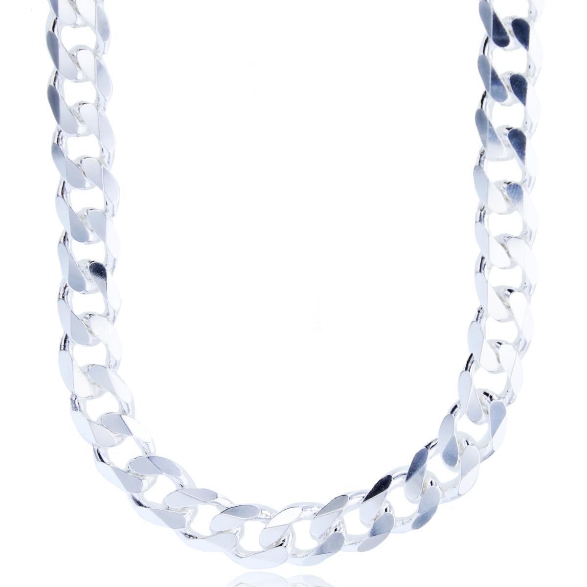 Sterling Silver Silver Plus 250 9mm DC Gourmette 20" Chain