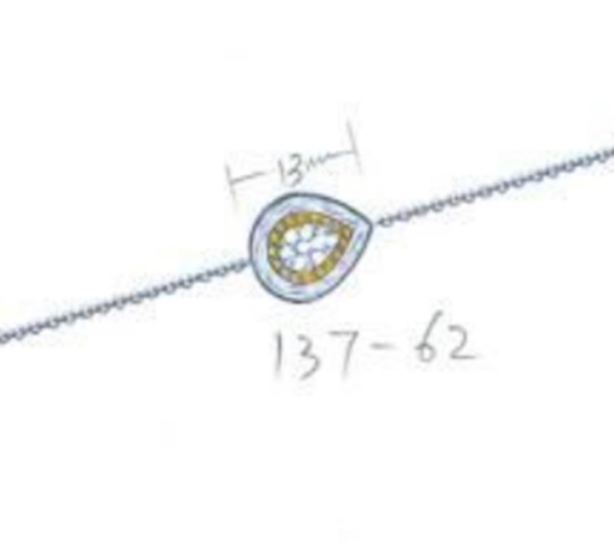 Sterling Silver Rhodium & Yellow CZ Pear Shaped 6.5"+1" Bracelet
