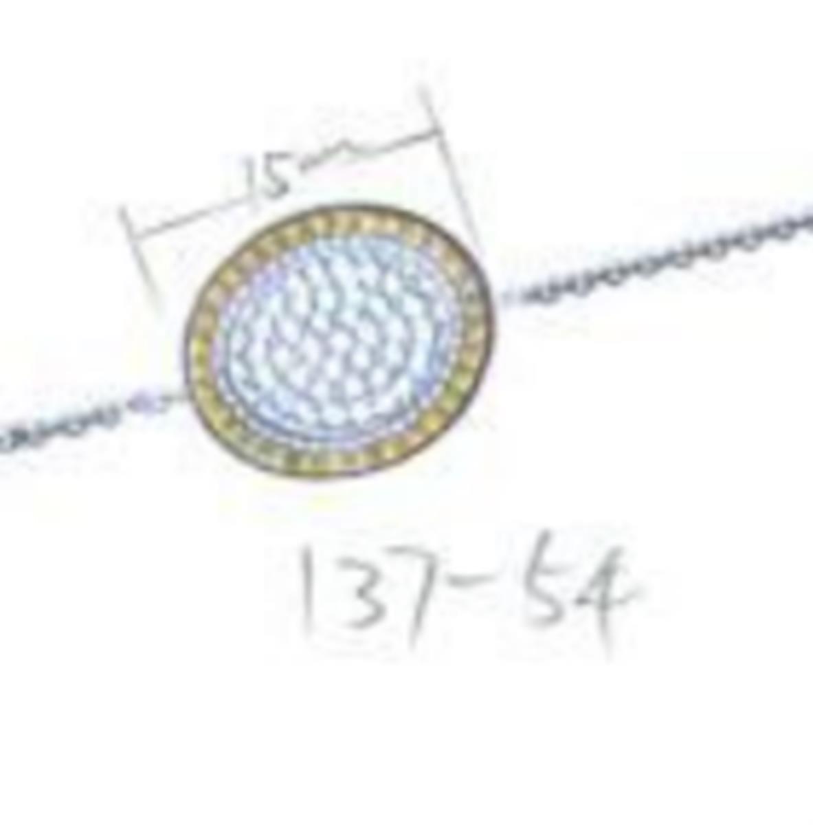 Sterling Silver Rhodium & Yellow CZ DC Oval 7.5"Chained Bracelet