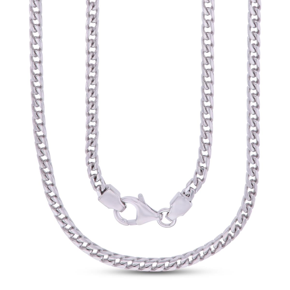Sterling Silver Anti-Tarnish 3.00mm 300 Franco 20" Chain
