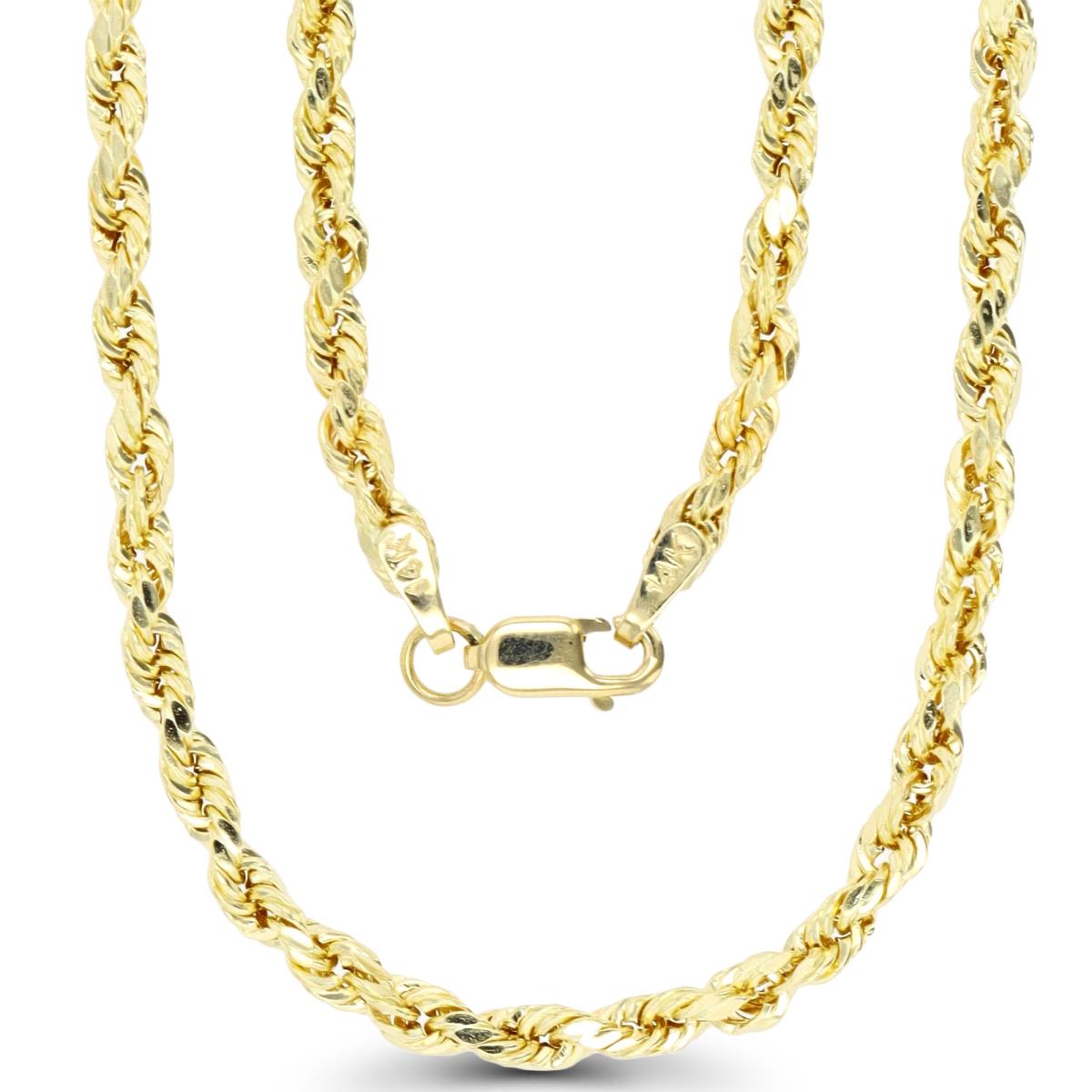 14K Yellow Gold 2.75mm 021 Superlight 18" Hollow Rope Chain