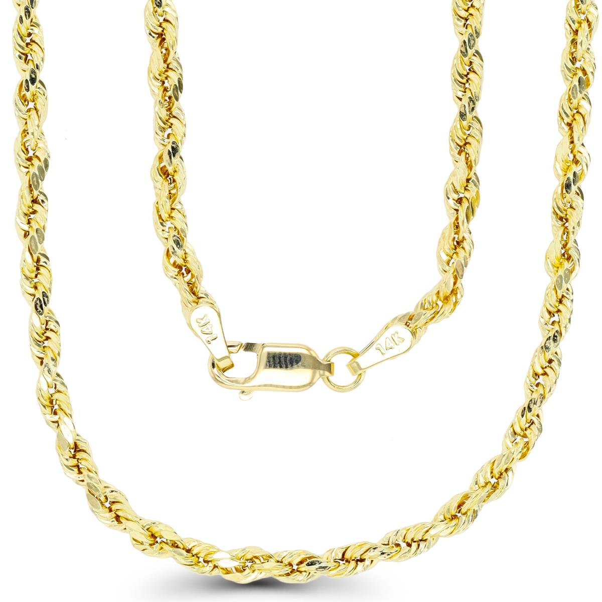 14K Yellow Gold 3.00mm 023 Superlight 18" Hollow Rope Chain