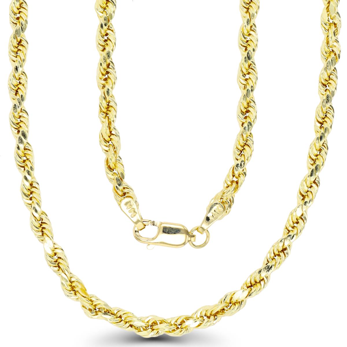 14K Yellow Gold 3.50mm 025 Superlight 18" Hollow Rope Chain