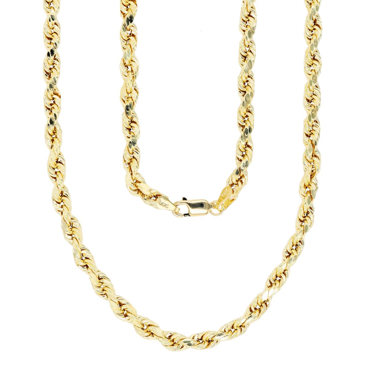 14K Yellow Gold 4.50mm 035 Superlight 18" Hollow Rope Chain