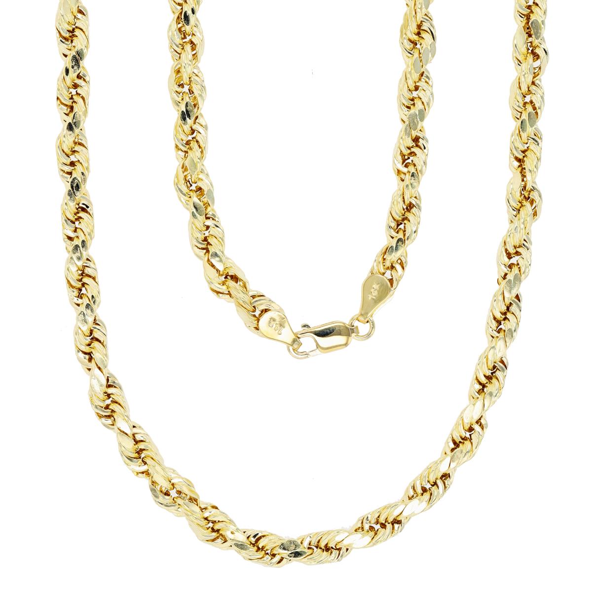 14K Yellow Gold 5.00mm 040 Superlight 18" Hollow Rope Chain