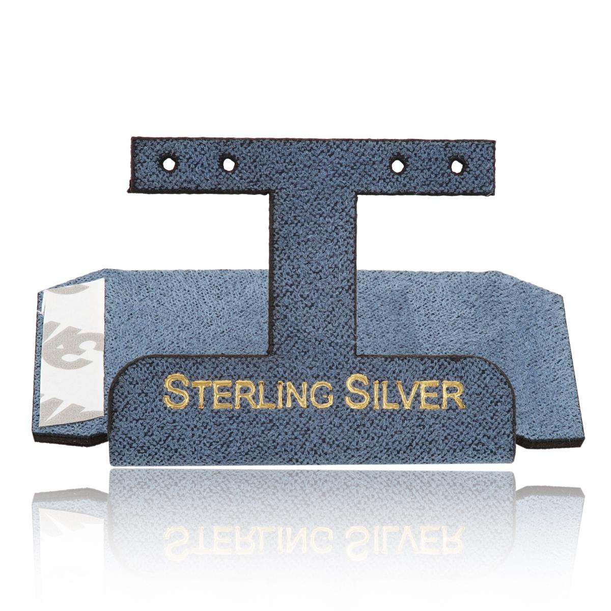 Gray Sterling Silver, Gold Foil 2 Huggie Insert (Box B06-159/Gray/D)