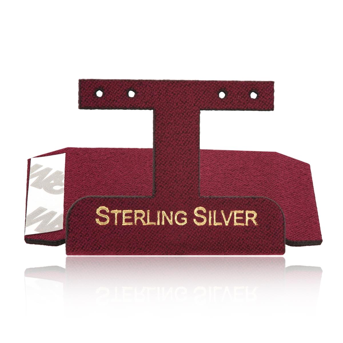 Wine Sterling Silver, Gold Foil 2 Huggie Insert (Box B06-159/Green/D)