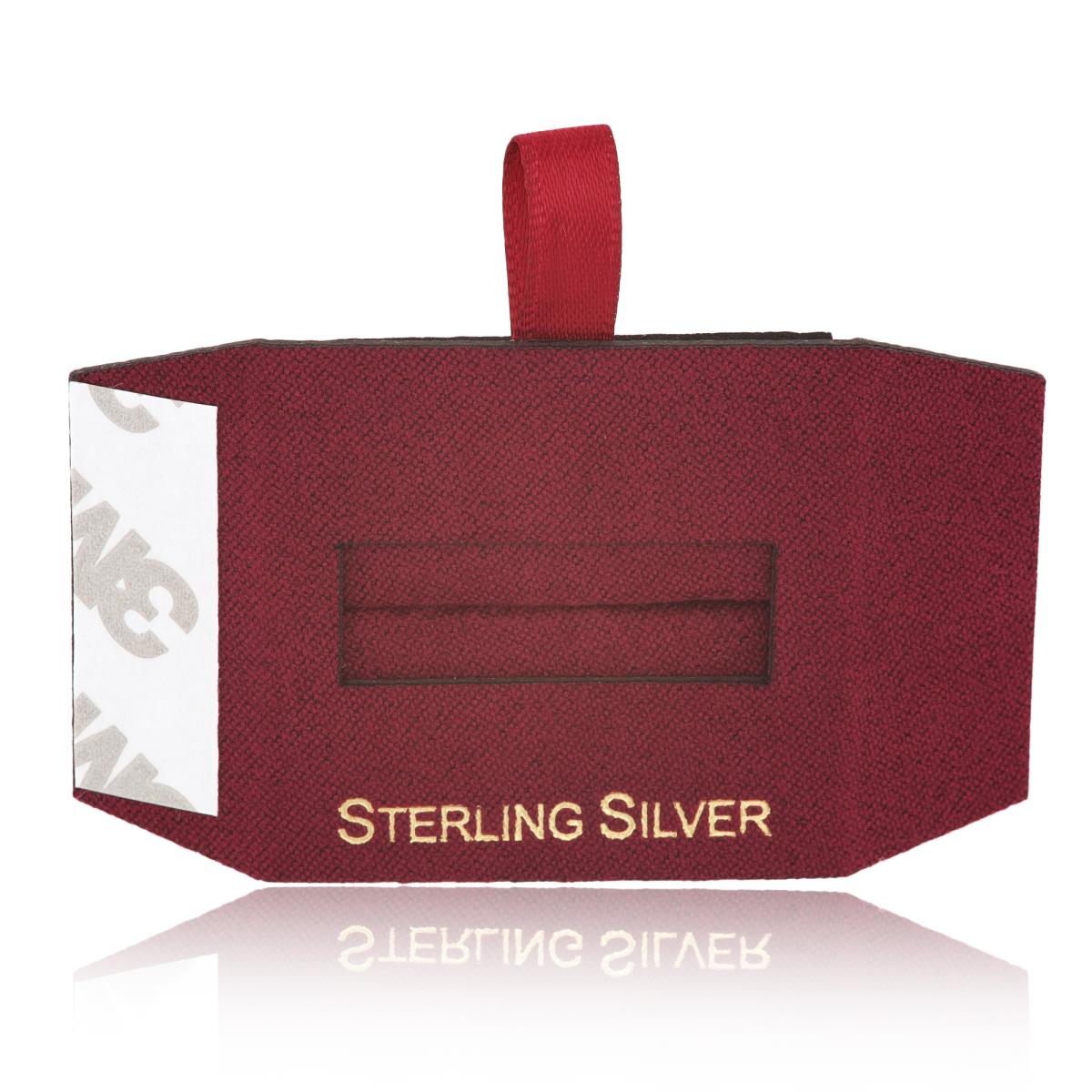 Wine Sterling Silver, Gold Foil Ring Insert (Box B06-159/Green/D)