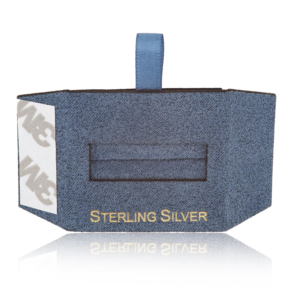 Gray Sterling Silver, Gold Foil Ring Insert (Box B06-159/Gray/D)