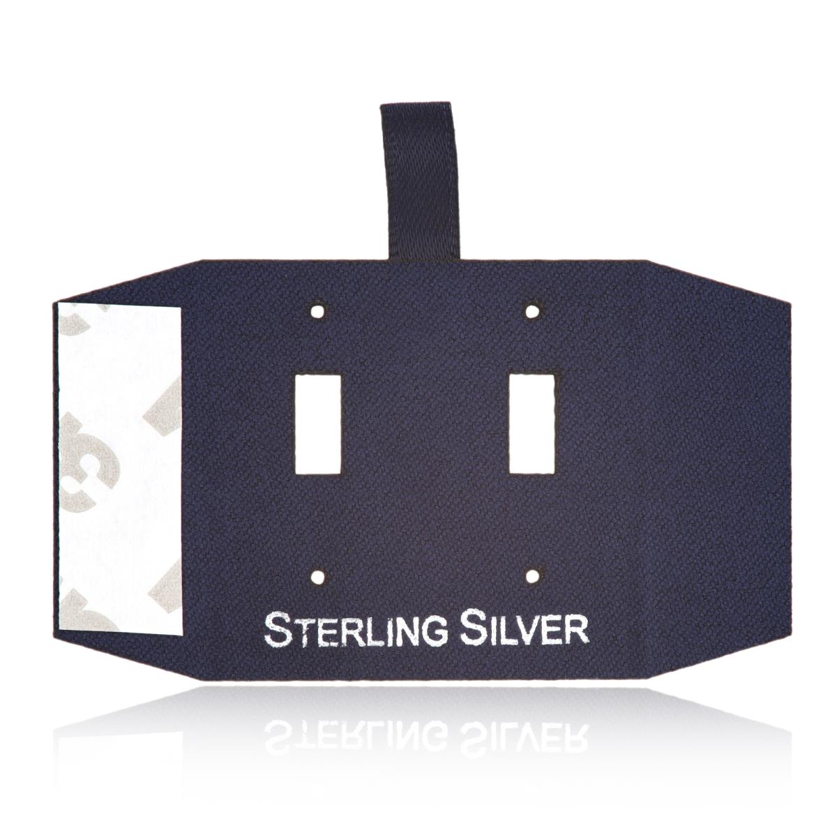 Navy Sterling Silver, Silver Foil Huggie & Stud Insert (Box B06-159/Navy/D)