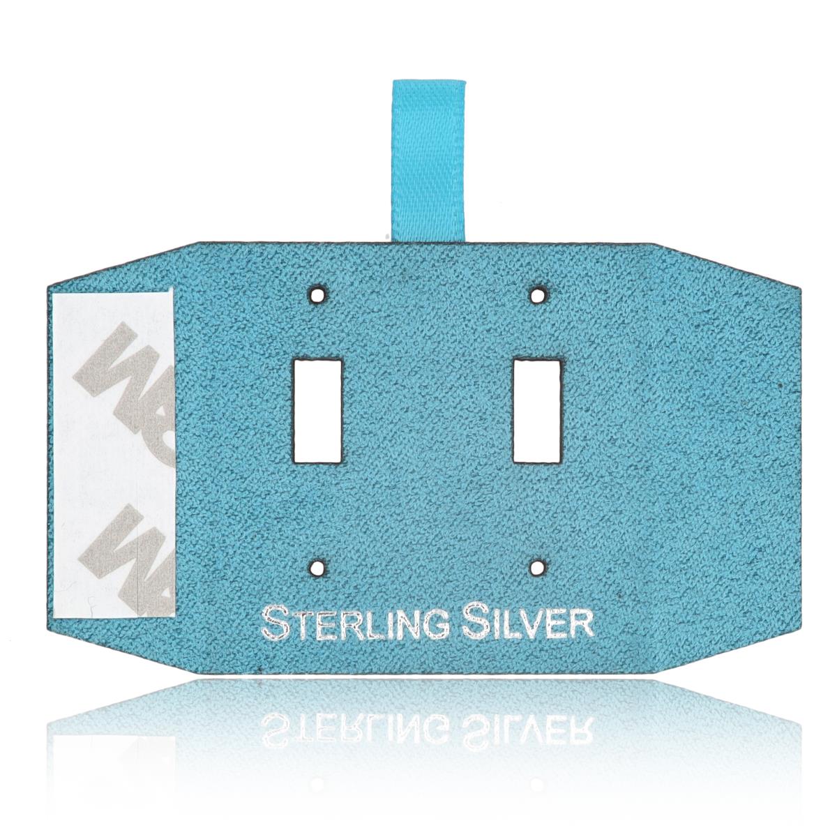 Teal Sterling Silver, Silver Foil Huggie & Stud Insert (Box B06-159/Teal/D)