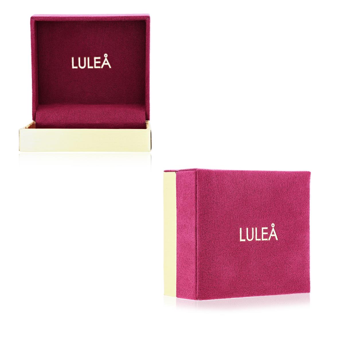 Lulea 75x70x35MM Wine Suede & Metallic Gold Hinged Box