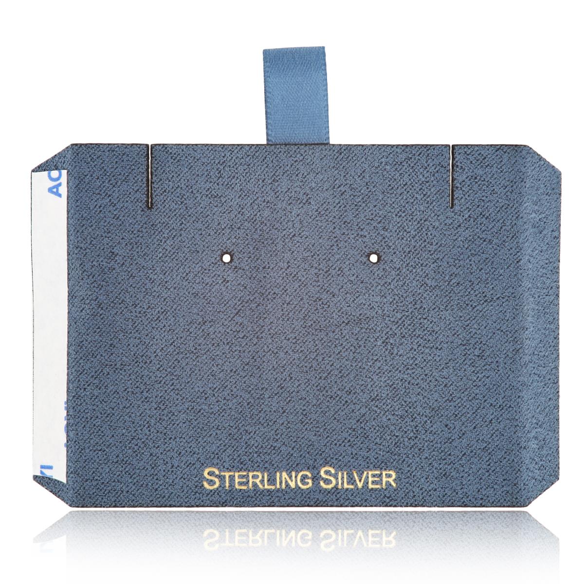 Gray Sterling Silver, Gold Foil Necklace & Stud Insert (Box B06-159/Gray/E)