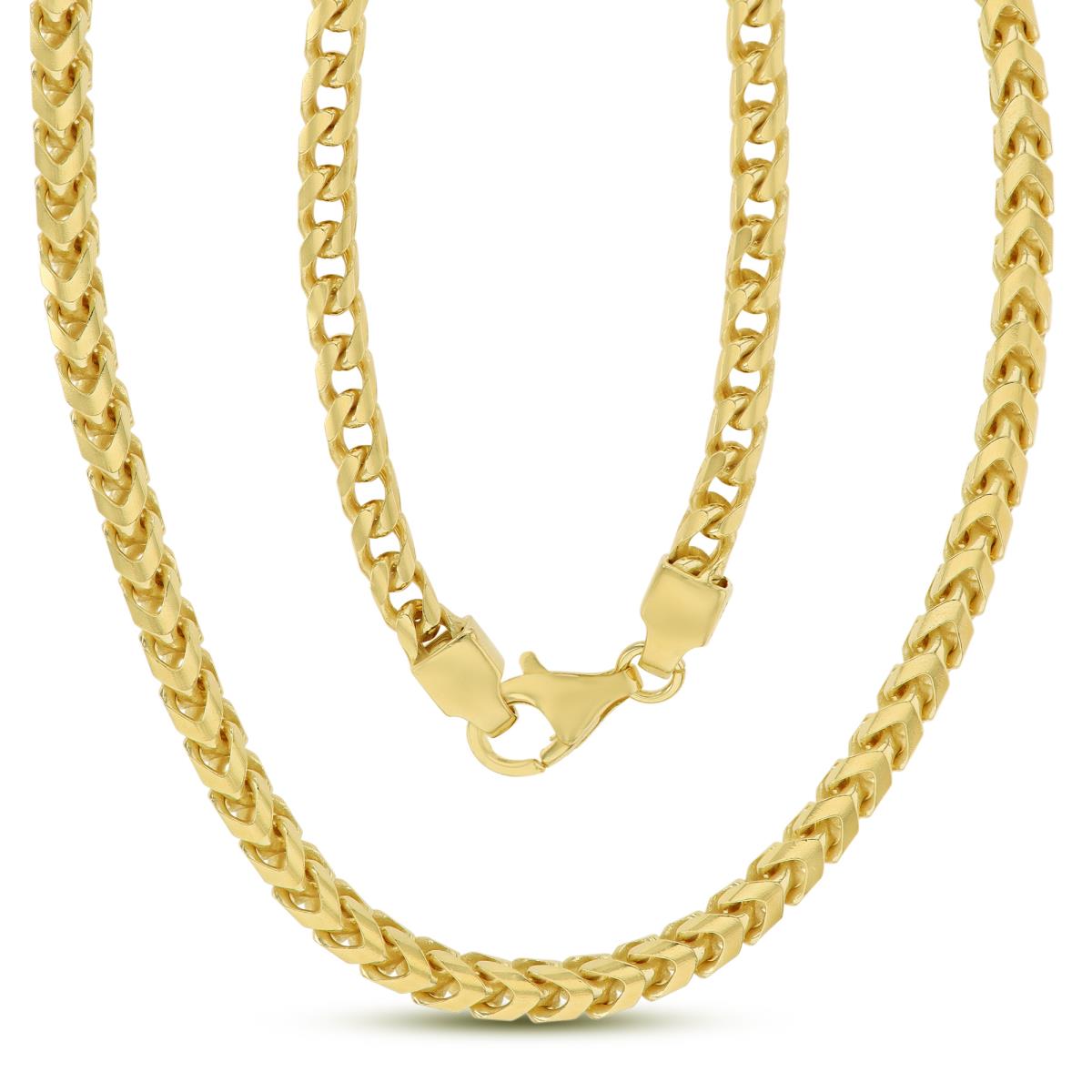 Sterling Silver Yellow 5.00mm 470 Franco 24" Chain