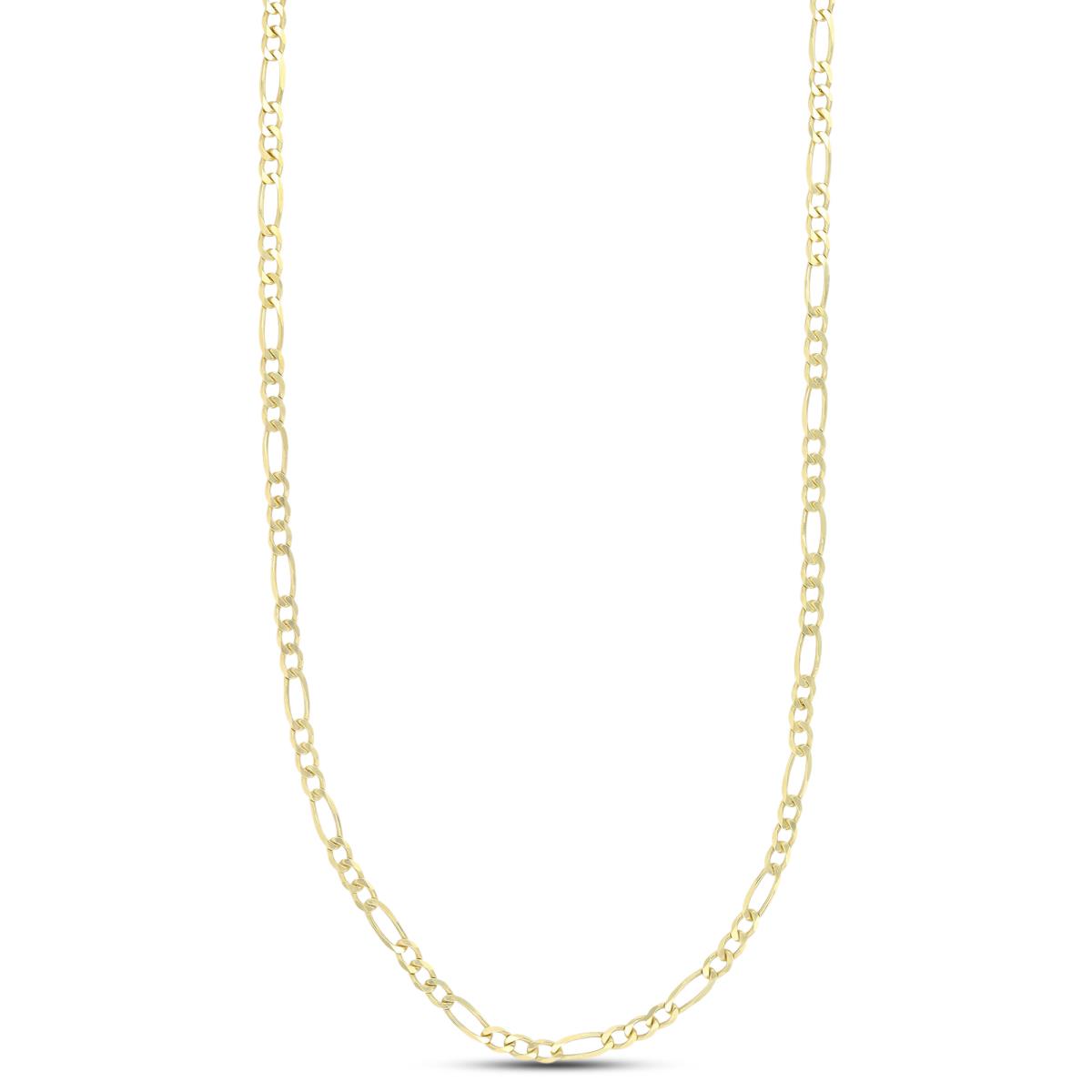 Sterling Silver Yellow 060 Figaro 18" Chain