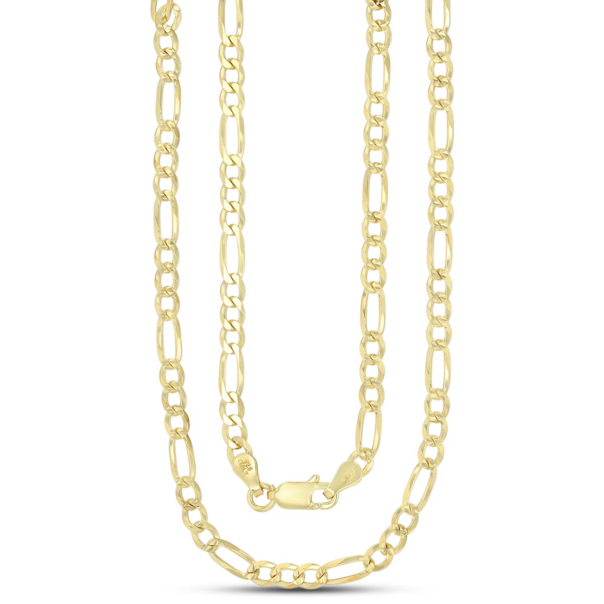Sterling Silver Yellow DC 100 Figaro 20"Chain 