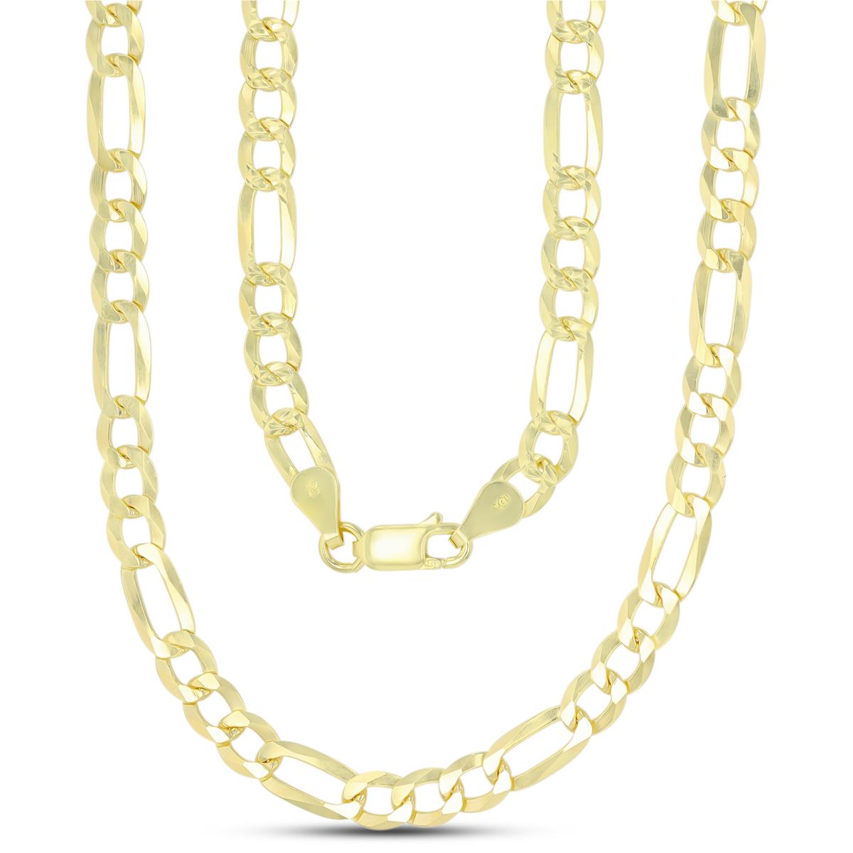Sterling Silver Yellow DC 150 Figaro 20" Chain 