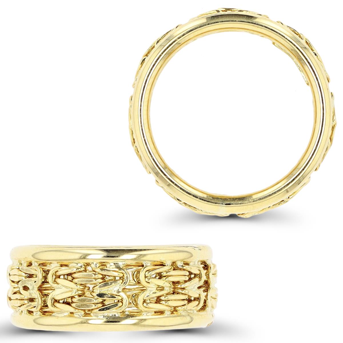 14K Yellow Gold 8.70mm Linked Band Ring