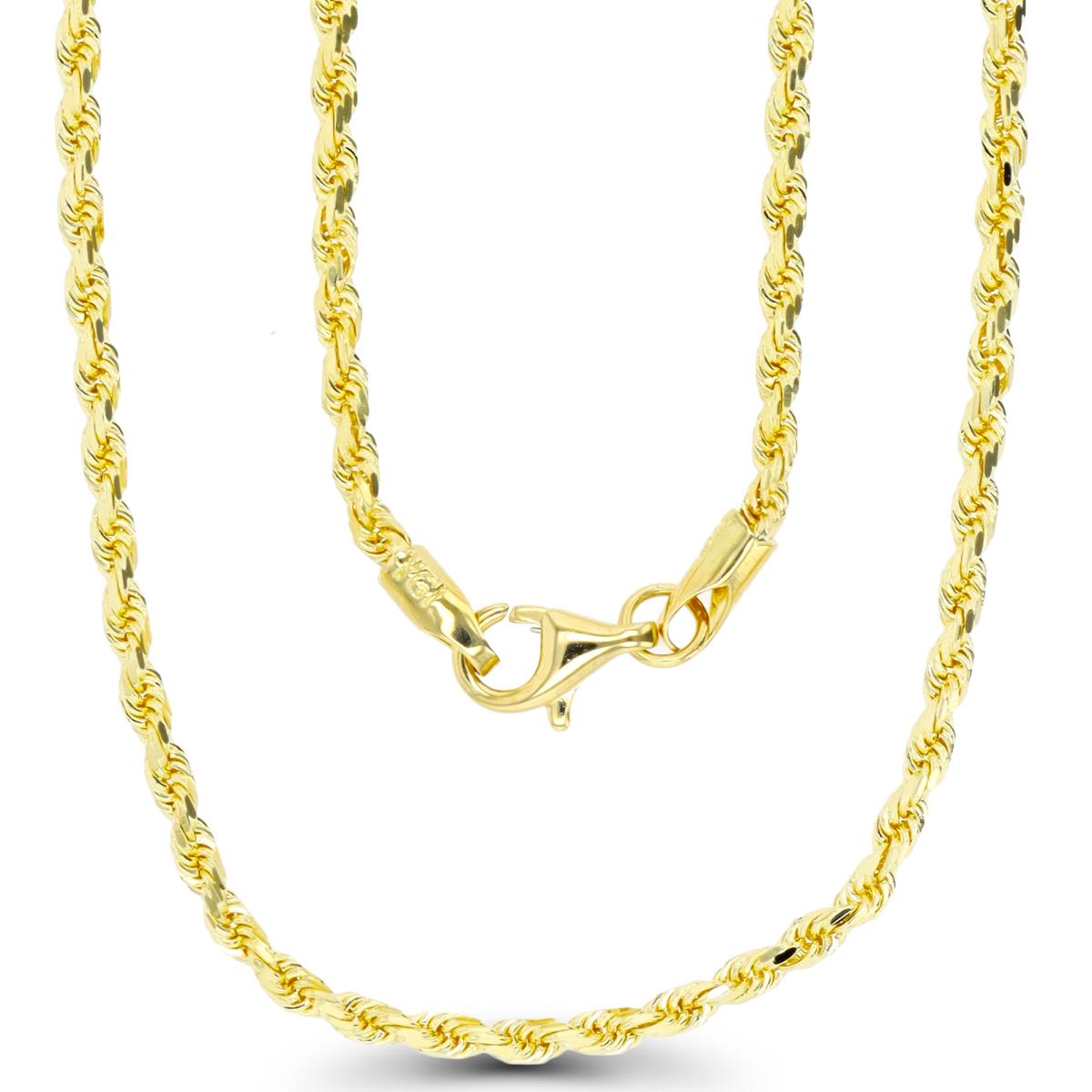 14K Yellow Gold 1.90mm 016 DC Rope 18" Chain