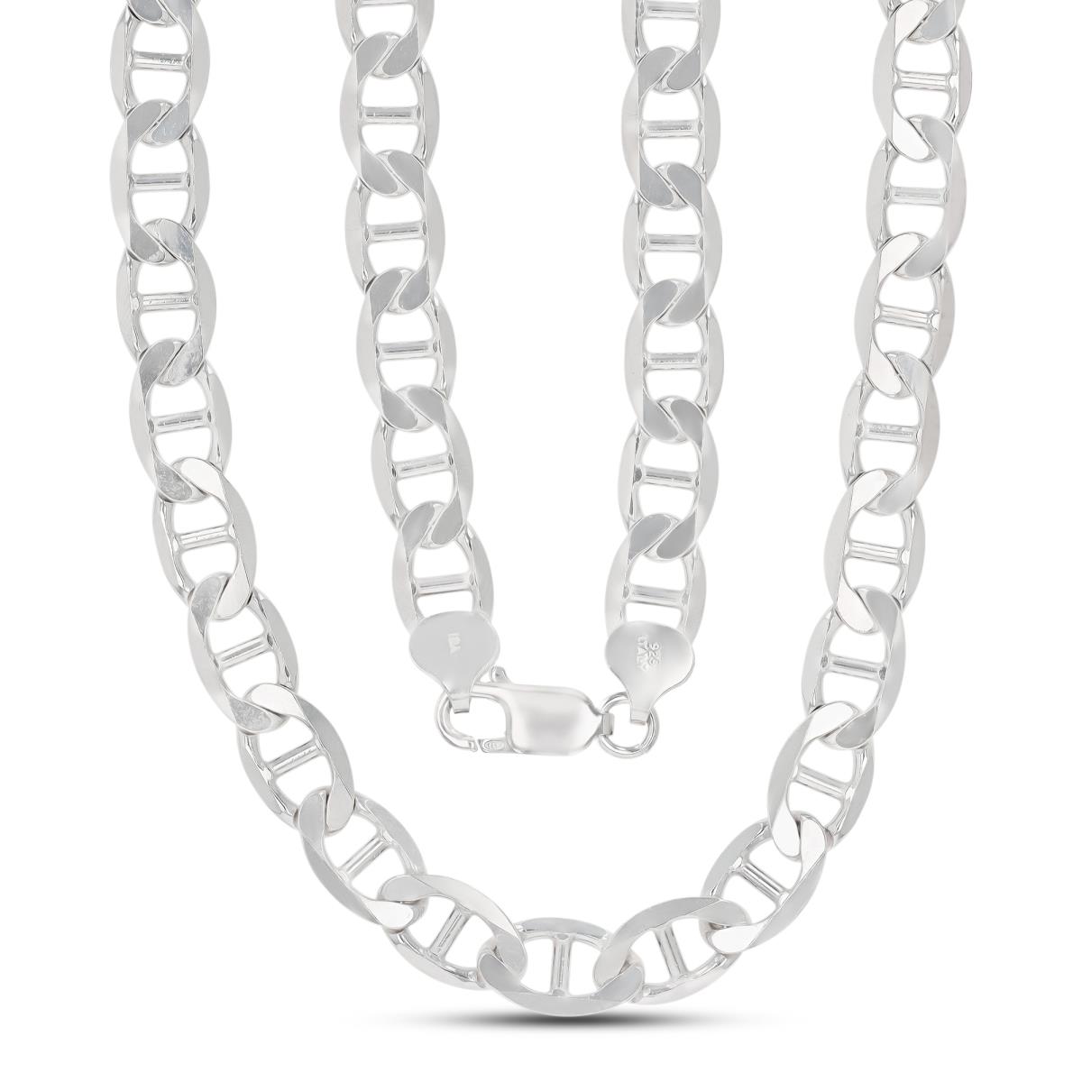 Sterling Silver Silver Plus 200 Flat Mariner 24" Chain