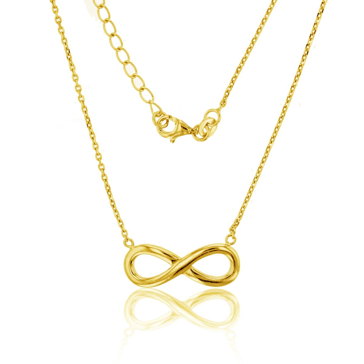 Sterling Silver Yellow Infinity Necklace