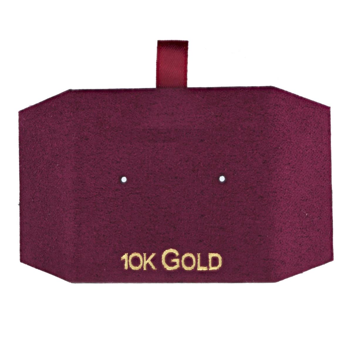 Wine 10K Gold, Gold Foil Stud Insert (Box B06-159/Wine/D)