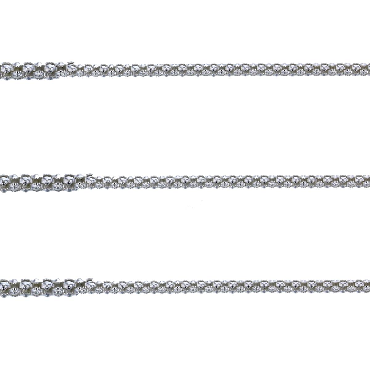 Sterling Silver Silver-Plated 1.60mm 18"/20"/24" E Coated Coreana Chain Set