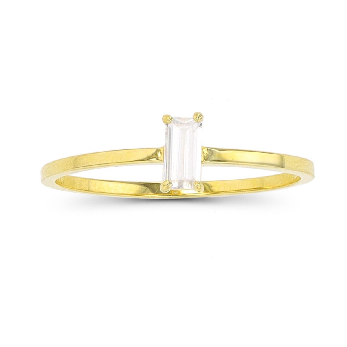 14K Yellow Gold 5x2.5mm Baguette Solitaire Ring