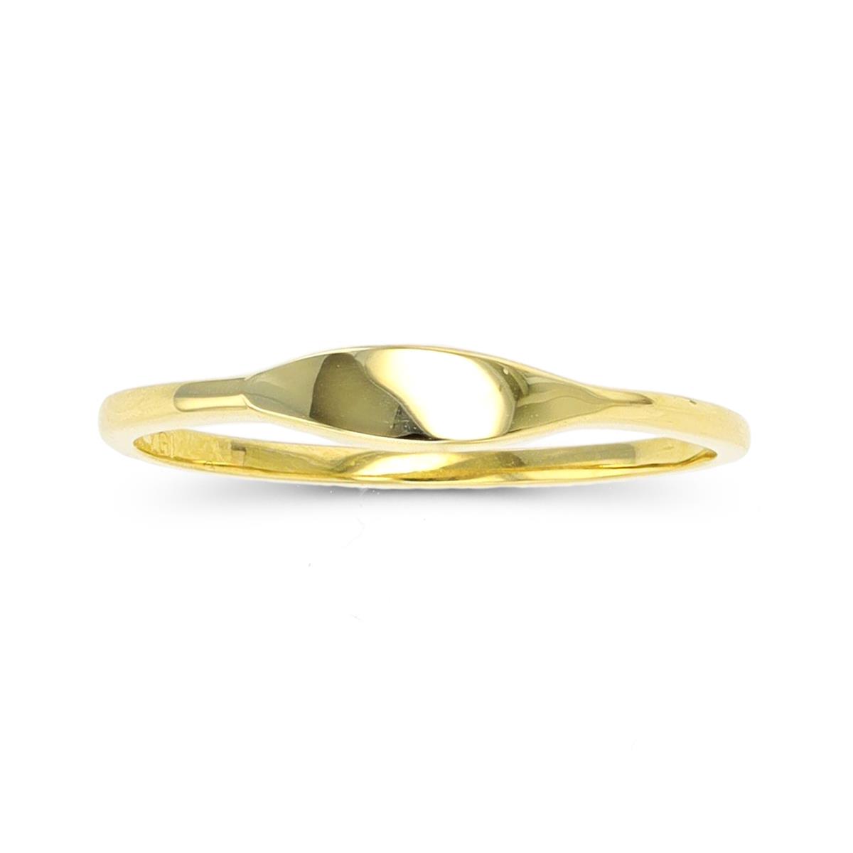 14K Yellow Gold 3mm Polished Front Band Ring