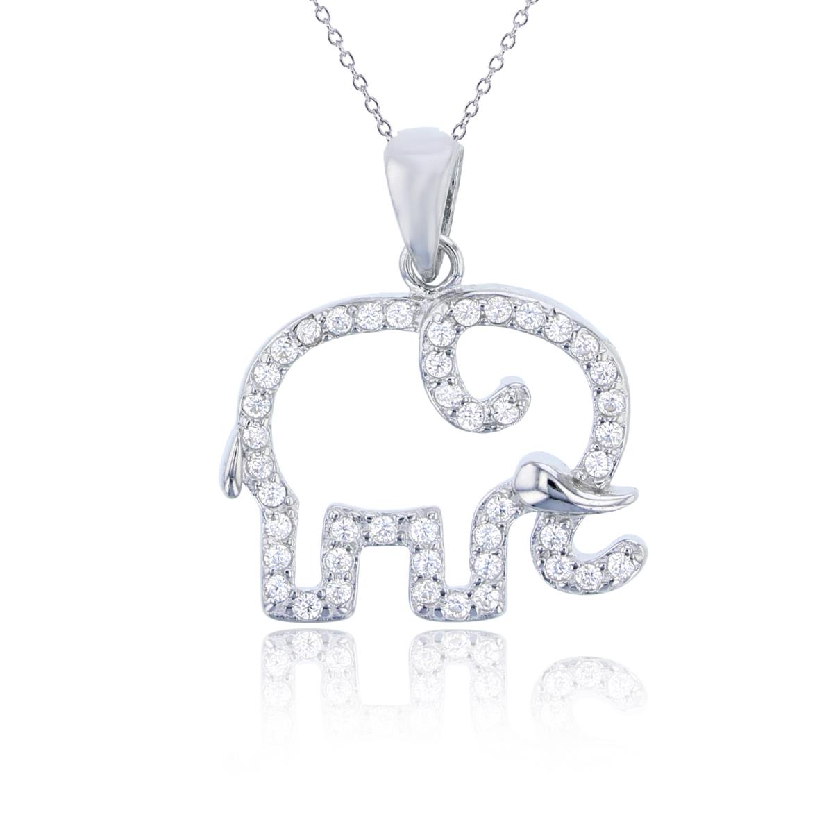 Sterling Silver Elephant 18" Necklace