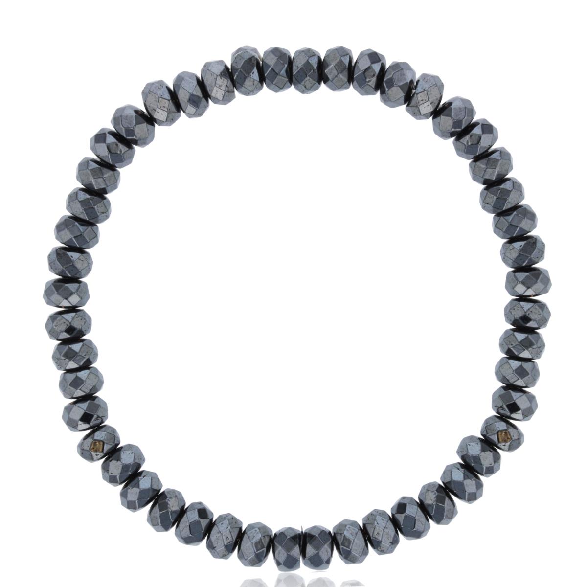 4x6mm Hematite Beads Stretch Bracelet