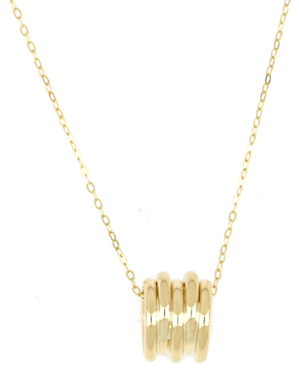10K Yellow Gold Barrel 18" Necklace