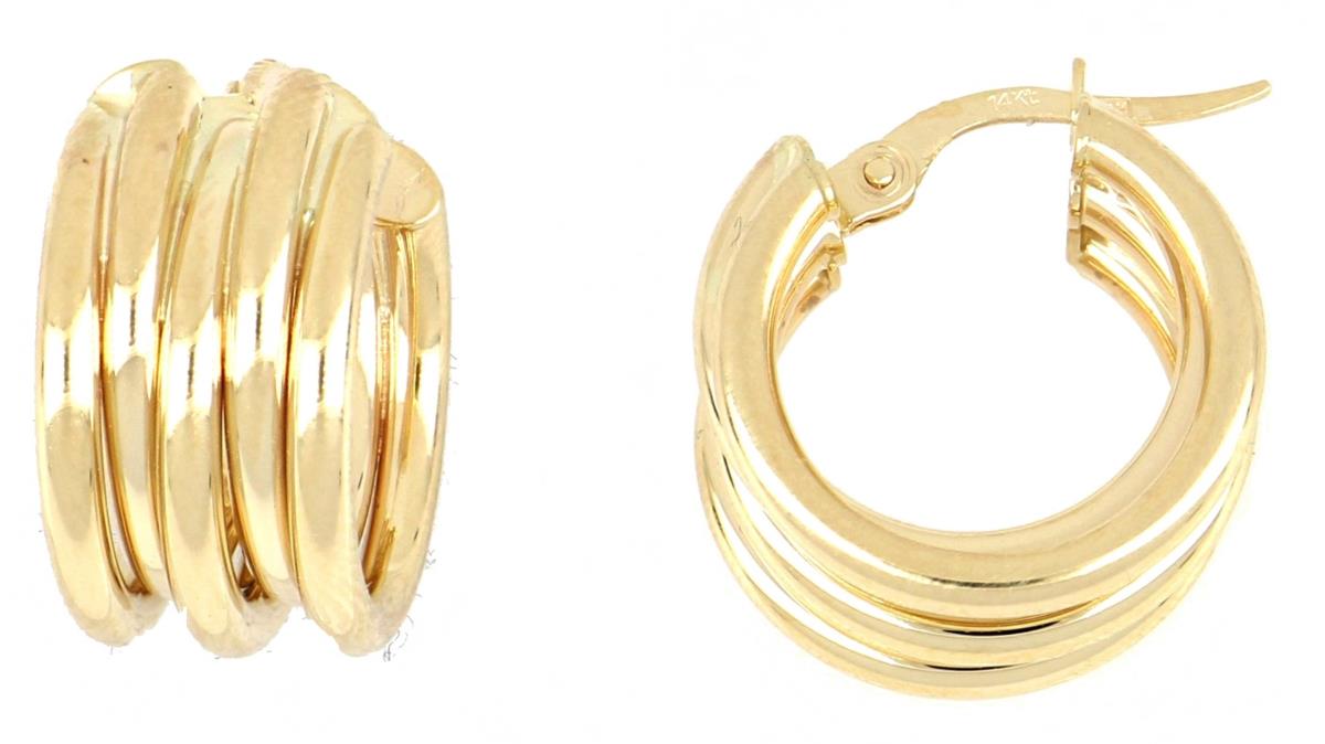 10K Yellow Gold Polished Hoop Earring